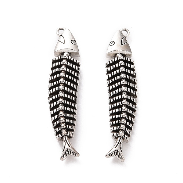 PandaHall Tibetan Style Alloy Big Pendants, Fishbone Charm, Antique Silver, 52x12.5x6mm, Hole: 2mm Alloy Fish
PandaHall Tibetan Style Alloy Big Pendants, Fishbone Charm, Antique Silver, 52x12.5x6mm, Hole: 2mm Alloy Fish