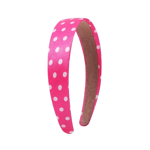 PandaHall Satin Hairbands, Girls Hair Accessories, Polka Dot Pattern, Fuchsia, 140x120mm Cloth Pink
PandaHall Satin Hairbands, Girls Hair Accessories, Polka Dot Pattern, Fuchsia, 140x120mm Cloth Pink