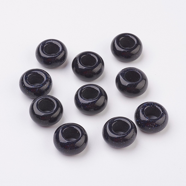 PandaHall Synthetic Blue Goldstone European Beads, Large Hole Beads, Rondelle, 14x7~8mm, Hole: 6mm Blue Goldstone Rondelle
PandaHall Synthetic Blue Goldstone European Beads, Large Hole Beads, Rondelle, 14x7~8mm, Hole: 6mm Blue Goldstone Rondelle