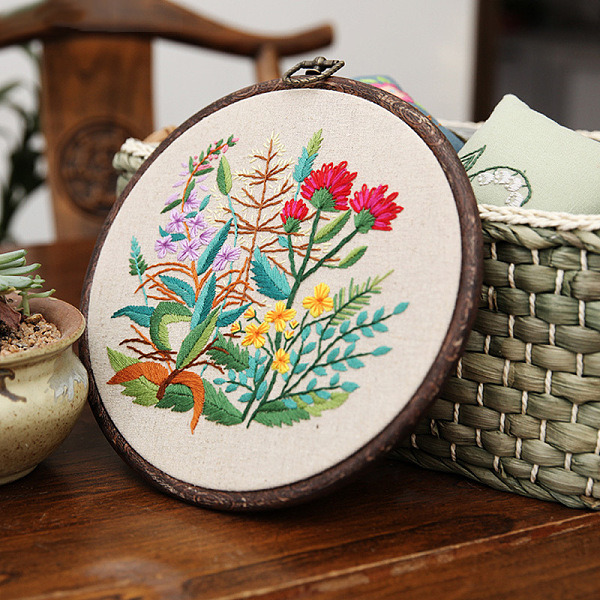 PandaHall DIY Flower Pattern Linen Embroidery Hanging Ornament Kits, including Fabric, Thread, No Embroidery Hoop, Cerise, 20mm Cloth Red
PandaHall DIY Flower Pattern Linen Embroidery Hanging Ornament Kits, including Fabric, Thread, No Embroidery Hoop, Cerise, 20mm Cloth Red