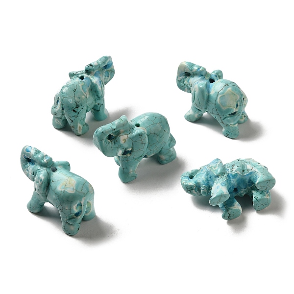 PandaHall Natural Howlite Carved Elephant Beads, Dyed & Heated, 32x20.5~21x40mm, Hole: 2mm Howlite Elephant
PandaHall Natural Howlite Carved Elephant Beads, Dyed & Heated, 32x20.5~21x40mm, Hole: 2mm Howlite Elephant