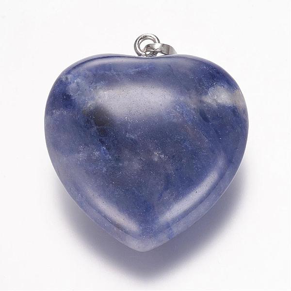 PandaHall Natural Sodalite Gemstone Pendants, Heart, Platinum, 32.5~34x30x12mm, Hole: 5x8mm Sodalite Heart
PandaHall Natural Sodalite Gemstone Pendants, Heart, Platinum, 32.5~34x30x12mm, Hole: 5x8mm Sodalite Heart
