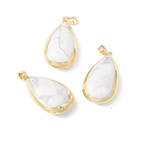 PandaHall Natural Howlite Pendants, with Light Gold Tone Brass Findings, Cadmium Free & Lead Free, Teardrop, 35~36x20~21.5x11~13mm, Hole...
PandaHall Natural Howlite Pendants, with Light Gold Tone Brass Findings, Cadmium Free & Lead Free, Teardrop, 35~36x20~21.5x11~13mm, Hole...