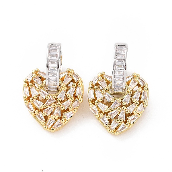 PandaHall Clear Cubic Zirconia Heart Dangle Hoop Earrings, Brass Jewelry for Women, Platinum & Golden, 27.5mm, Pin: 1mm Cubic Zirconia Heart...
PandaHall Clear Cubic Zirconia Heart Dangle Hoop Earrings, Brass Jewelry for Women, Platinum & Golden, 27.5mm, Pin: 1mm Cubic Zirconia Heart...