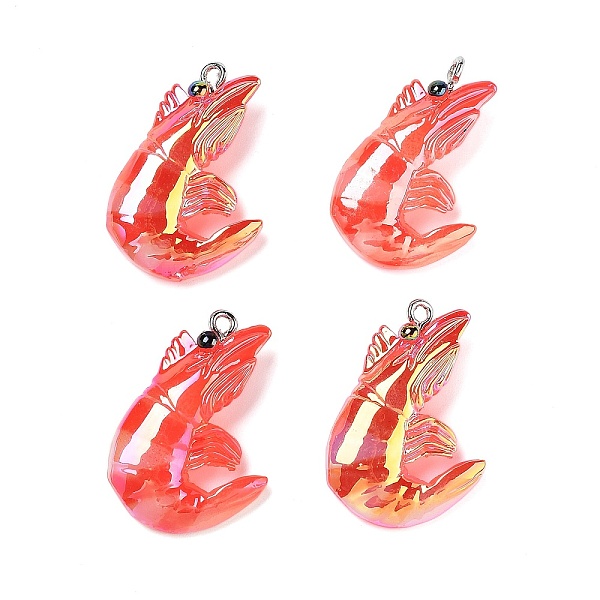 PandaHall AB Color Resin Sea Animal Pendants, Shrimp Charms with Platinum Tone Iron Loops, Orange Red, 30~32x21.5~22.5x7mm, Hole: 2mm...
PandaHall AB Color Resin Sea Animal Pendants, Shrimp Charms with Platinum Tone Iron Loops, Orange Red, 30~32x21.5~22.5x7mm, Hole: 2mm...
