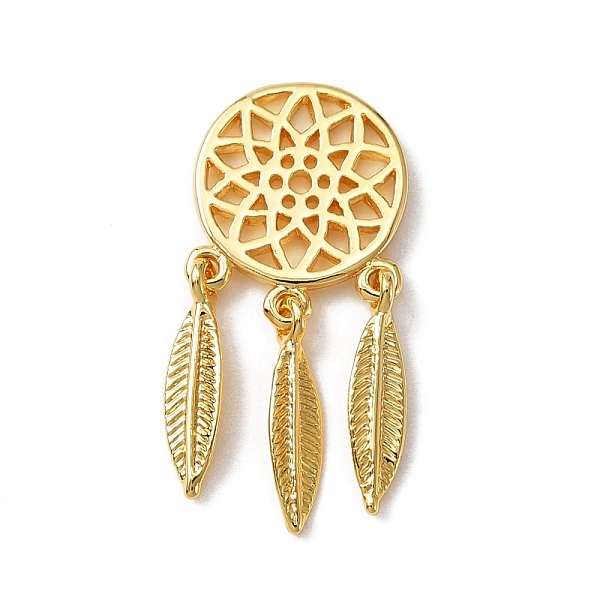 PandaHall Brass Pendants, Woven Net/Web with Feather, Real 18K Gold Plated, 26x12x2.5mm, Hole: 0.9~1mm Brass Flat Round
PandaHall Brass Pendants, Woven Net/Web with Feather, Real 18K Gold Plated, 26x12x2.5mm, Hole: 0.9~1mm Brass Flat Round