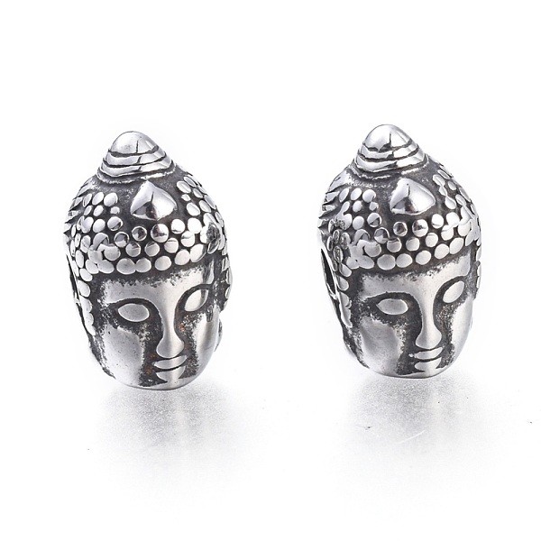 PandaHall Buddhist 304 Stainless Steel Beads, Buddha Head, Antique Silver, 14x8.5x9mm, Hole: 2mm 304 Stainless Steel Human
PandaHall Buddhist 304 Stainless Steel Beads, Buddha Head, Antique Silver, 14x8.5x9mm, Hole: 2mm 304 Stainless Steel Human