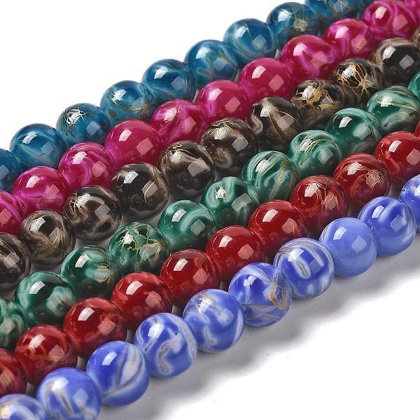 PandaHall Baking Painted Glass Bead Strands, Round, Mixed Color, 10x9.5mm, Hole: 1.2mm, about 38pcs/strand, 14.37''(36.5cm) Glass Round..., Multicolor
PandaHall Baking Painted Glass Bead Strands, Round, Mixed Color, 10x9.5mm, Hole: 1.2mm, about 38pcs/strand, 14.37''(36.5cm) Glass Round..., Multicolor