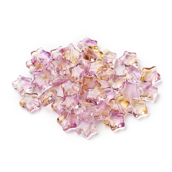 PandaHall Electroplate Glass Beads, Star, Two Tone, Gold, 8.5x8.5x4mm, Hole: 1mm Glass Star Gold
PandaHall Electroplate Glass Beads, Star, Two Tone, Gold, 8.5x8.5x4mm, Hole: 1mm Glass Star Gold