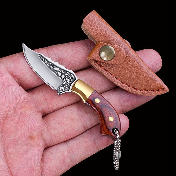 PandaHall Wood Handle Brass Mini Box Opener Knife, Multi-Functional Keychain EDC Camping Knife, with Knife Sheath, Indian Red, 8.5x0.17cm...
PandaHall Wood Handle Brass Mini Box Opener Knife, Multi-Functional Keychain EDC Camping Knife, with Knife Sheath, Indian Red, 8.5x0.17cm...