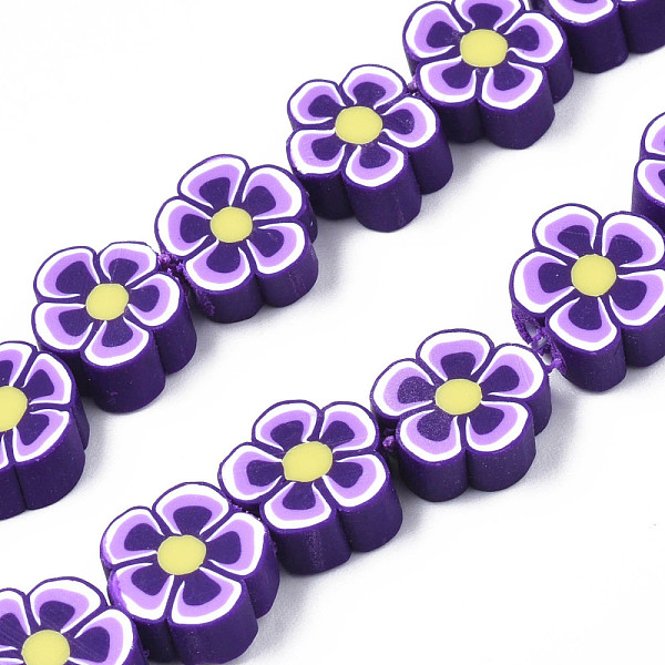 PandaHall Handmade Polymer Clay Bead Strands, Flower, Indigo, 7.5~10x7~11x3.5~5mm, Hole: 1.6mm, about 38~40pcs/strand, 13.58 inch~14.57 inch..., Purple
PandaHall Handmade Polymer Clay Bead Strands, Flower, Indigo, 7.5~10x7~11x3.5~5mm, Hole: 1.6mm, about 38~40pcs/strand, 13.58 inch~14.57 inch..., Purple