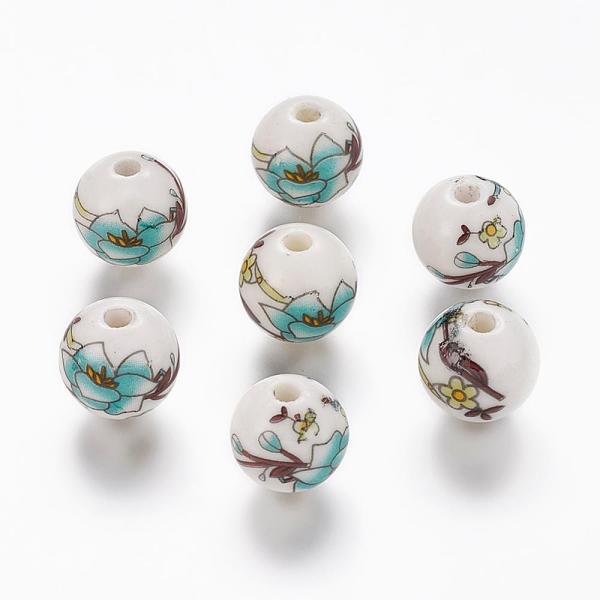 PandaHall Round Handmade Flower Printed Porcelain Ceramic Beads, Medium Turquoise, 12mm, Hole: 2mm Porcelain Round Cyan
PandaHall Round Handmade Flower Printed Porcelain Ceramic Beads, Medium Turquoise, 12mm, Hole: 2mm Porcelain Round Cyan