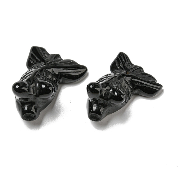 PandaHall Natural Obsidian Carved Healing Goldfish Figurines, Reiki Energy Stone Display Decorations, 21.5x29~29.5x37~39mm Obsidian Fish
PandaHall Natural Obsidian Carved Healing Goldfish Figurines, Reiki Energy Stone Display Decorations, 21.5x29~29.5x37~39mm Obsidian Fish