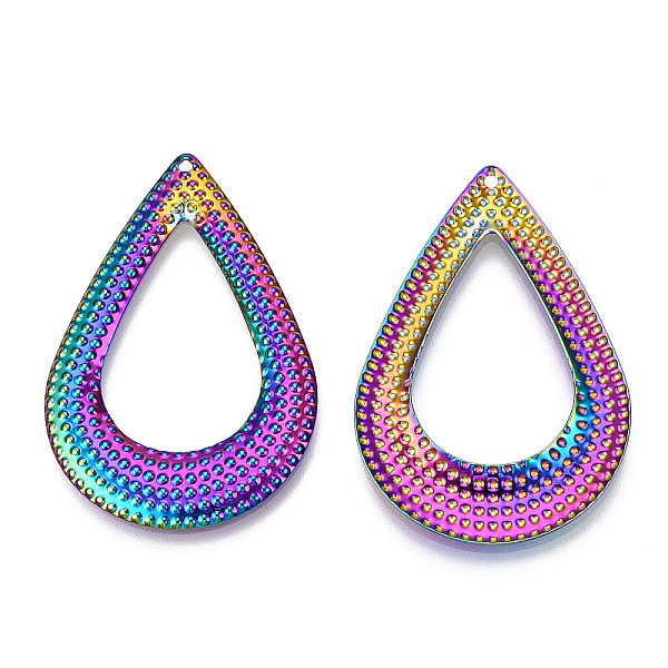 PandaHall Ion Plating(IP) 304 Stainless Steel Pendants, Teardrop Charm, Rainbow Color, 49x33x2mm, Hole: 1.5mm 304 Stainless Steel Teardrop
PandaHall Ion Plating(IP) 304 Stainless Steel Pendants, Teardrop Charm, Rainbow Color, 49x33x2mm, Hole: 1.5mm 304 Stainless Steel Teardrop