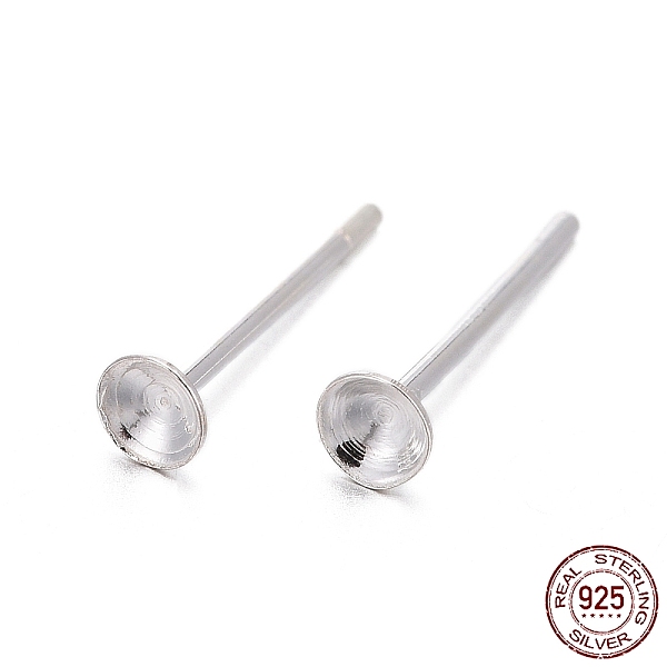 PandaHall 925 Sterling Silver Stud Earring Findings, with 925 Stamp, Silver, 12mm, Pin: 0.7mm Sterling Silver Silver
PandaHall 925 Sterling Silver Stud Earring Findings, with 925 Stamp, Silver, 12mm, Pin: 0.7mm Sterling Silver Silver