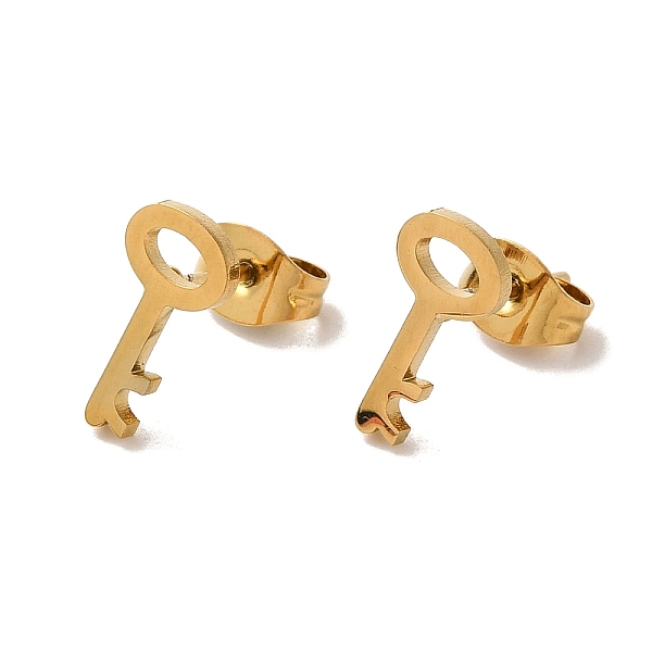 PandaHall Vacuum Plating 304 Stainless Steel Stud Earrings, Skeleton Key, Golden, 11x5.5mm 304 Stainless Steel Key
PandaHall Vacuum Plating 304 Stainless Steel Stud Earrings, Skeleton Key, Golden, 11x5.5mm 304 Stainless Steel Key