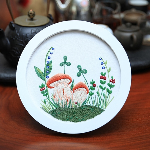 PandaHall DIY Mushroom Pattern Embroidery Starter Kits, including Bamboo Embroidery Hoop, Canvas, Thread, Sewing Needle, Colorful, 0.3~0.4mm...
PandaHall DIY Mushroom Pattern Embroidery Starter Kits, including Bamboo Embroidery Hoop, Canvas, Thread, Sewing Needle, Colorful, 0.3~0.4mm...