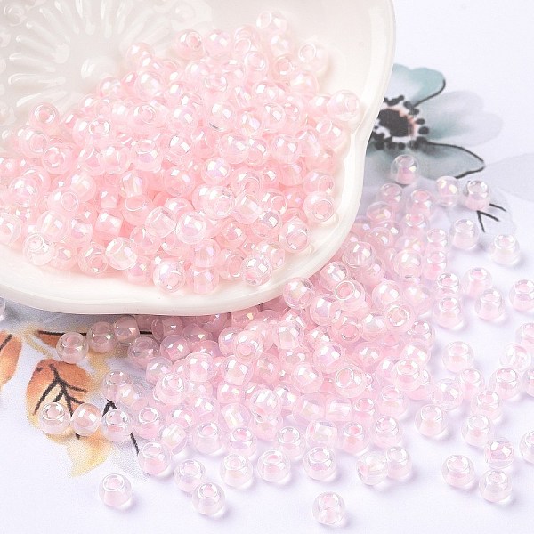 PandaHall 6/0 Glass Seed Beads, Inside Colours, Round, Transparent Colours Rainbow, Pink, 4x3mm, Hole: 1.2mm, about 6925pcs/pound Glass Pink
PandaHall 6/0 Glass Seed Beads, Inside Colours, Round, Transparent Colours Rainbow, Pink, 4x3mm, Hole: 1.2mm, about 6925pcs/pound Glass Pink