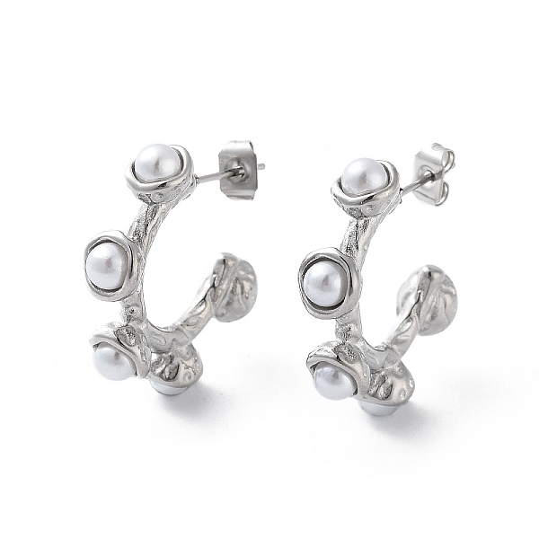 PandaHall 304 Stainless Steel Stud Earrings, Ring Half Hoop Earrings with Plastic Pearl, Stainless Steel Color, 24.5x6mm 304 Stainless Steel...
PandaHall 304 Stainless Steel Stud Earrings, Ring Half Hoop Earrings with Plastic Pearl, Stainless Steel Color, 24.5x6mm 304 Stainless Steel...