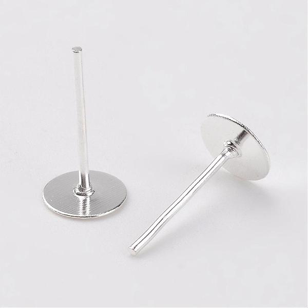 PandaHall Iron Flat Base Ear Stud Findings, Silver Color Plated, 12x6mm, Pin: 0.7mm Iron Flat Round
PandaHall Iron Flat Base Ear Stud Findings, Silver Color Plated, 12x6mm, Pin: 0.7mm Iron Flat Round