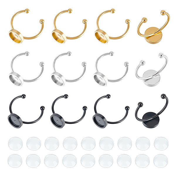 PandaHall UNICRAFTALE 18 Sets 3 Colors Rings Base 18-18.8mm 201/304 Stainless Steel Pad Ring Base Metal Flat Round Blank Ring Bezel Tray...
PandaHall UNICRAFTALE 18 Sets 3 Colors Rings Base 18-18.8mm 201/304 Stainless Steel Pad Ring Base Metal Flat Round Blank Ring Bezel Tray...
