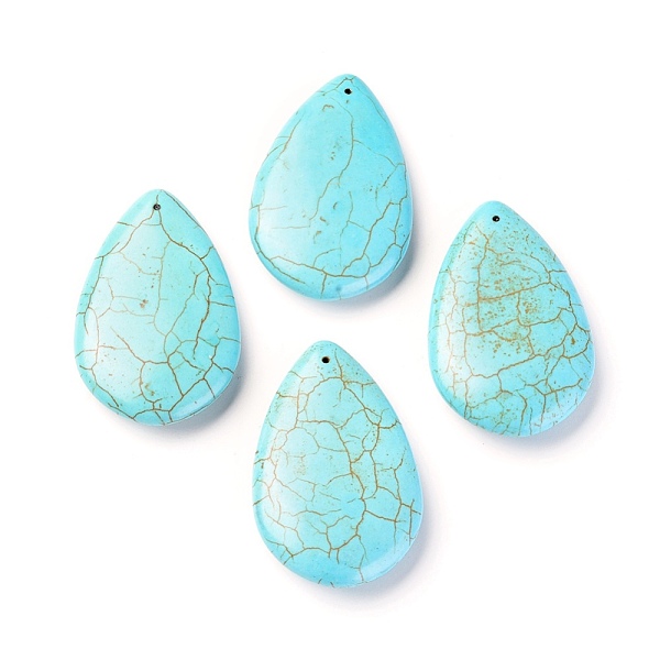 PandaHall Synthetic Turquoise Big Pendants, Dyed, Teardrop, Turquoise, 54x35x10mm, Hole: 1mm Synthetic Turquoise Teardrop Green
PandaHall Synthetic Turquoise Big Pendants, Dyed, Teardrop, Turquoise, 54x35x10mm, Hole: 1mm Synthetic Turquoise Teardrop Green