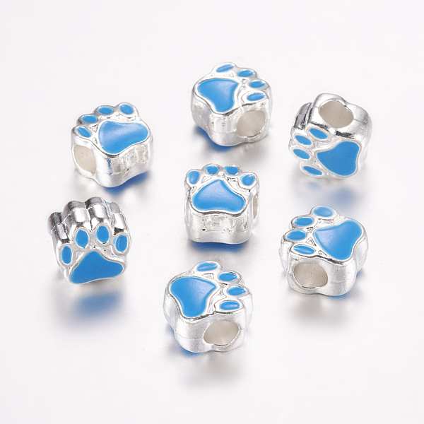 PandaHall Alloy Enamel European Beads, Large Hole Beads, Dog Paw Print, Silver Color Plated, Deep Sky Blue, 11x10x7mm, Hole: 4.5mm...
PandaHall Alloy Enamel European Beads, Large Hole Beads, Dog Paw Print, Silver Color Plated, Deep Sky Blue, 11x10x7mm, Hole: 4.5mm...
