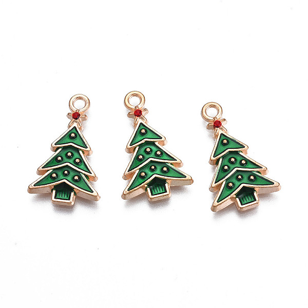PandaHall Christmas Alloy Enamel Pendants, Cadmium Free & Lead Free, Light Gold, Christmas Tree, Green, 22.5x13.5x2.5mm, Hole: 1.8mm...
PandaHall Christmas Alloy Enamel Pendants, Cadmium Free & Lead Free, Light Gold, Christmas Tree, Green, 22.5x13.5x2.5mm, Hole: 1.8mm...