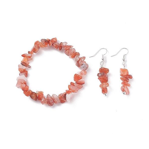 PandaHall Natural Red Agate Chips Beaded Jewelry Set, Gemstone Stretch Bracelets & Dangle Earrings for Women, Platinum, 35mm, Pin: 0.5mm...
PandaHall Natural Red Agate Chips Beaded Jewelry Set, Gemstone Stretch Bracelets & Dangle Earrings for Women, Platinum, 35mm, Pin: 0.5mm...
