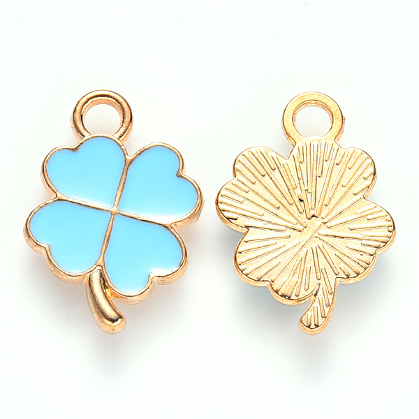 PandaHall Alloy Enamel Pendants, Clover, Light Gold, Sky Blue, 18x12x2mm, Hole: 2mm Alloy+Enamel Clover Blue
PandaHall Alloy Enamel Pendants, Clover, Light Gold, Sky Blue, 18x12x2mm, Hole: 2mm Alloy+Enamel Clover Blue