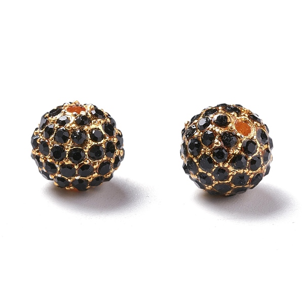 PandaHall Alloy Rhinestone Beads, Grade A, Round, Golden Metal Color, Jet, 10mm Alloy+Rhinestone Round Black
PandaHall Alloy Rhinestone Beads, Grade A, Round, Golden Metal Color, Jet, 10mm Alloy+Rhinestone Round Black