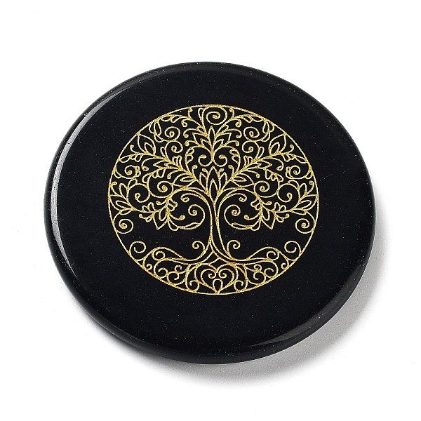 PandaHall Natural Obsidian Display Decorations, Home Decorations, Flat Round, Tree of Life, 54x5.5mm Obsidian Tree of Life
PandaHall Natural Obsidian Display Decorations, Home Decorations, Flat Round, Tree of Life, 54x5.5mm Obsidian Tree of Life