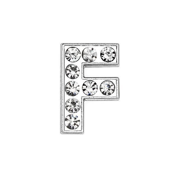 PandaHall Eco-Friendly Zinc Alloy Slide Charms, with Rhinestone, Platinum Plated, Letter, Crystal, Letter.F, 12mm, Hole: 1.5x7.9mm..., Clear
PandaHall Eco-Friendly Zinc Alloy Slide Charms, with Rhinestone, Platinum Plated, Letter, Crystal, Letter.F, 12mm, Hole: 1.5x7.9mm..., Clear