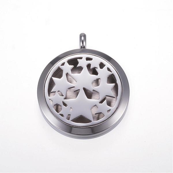 PandaHall 304 Stainless Steel Diffuser Locket Pendants, with Magnetic Clasp, Flat Round with Star, Stainless Steel Color, 36.5x30x8mm, Hole...
PandaHall 304 Stainless Steel Diffuser Locket Pendants, with Magnetic Clasp, Flat Round with Star, Stainless Steel Color, 36.5x30x8mm, Hole...