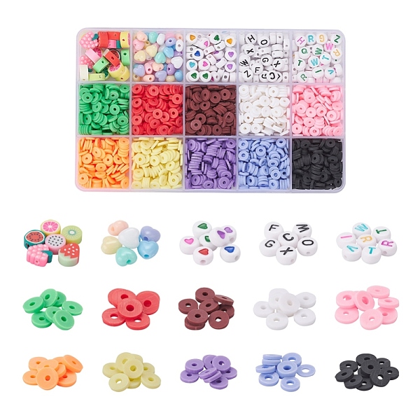 PandaHall DIY Jewerlry Making Kit, Including Acrylic Beads, Handmade Polymer Clay Beads, Iron End Caps, Elastic Crystal Thread, 410..., Multicolor
PandaHall DIY Jewerlry Making Kit, Including Acrylic Beads, Handmade Polymer Clay Beads, Iron End Caps, Elastic Crystal Thread, 410..., Multicolor