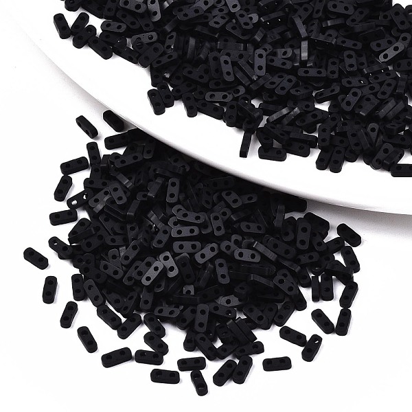 PandaHall 2-Hole Glass Seed Beads, Opaque Frosted Colours, Rectangle, Black, 4.5~5x2x1~1.5mm, Hole: 0.5~0.8mm, about 400pcs/10g Glass...
PandaHall 2-Hole Glass Seed Beads, Opaque Frosted Colours, Rectangle, Black, 4.5~5x2x1~1.5mm, Hole: 0.5~0.8mm, about 400pcs/10g Glass...