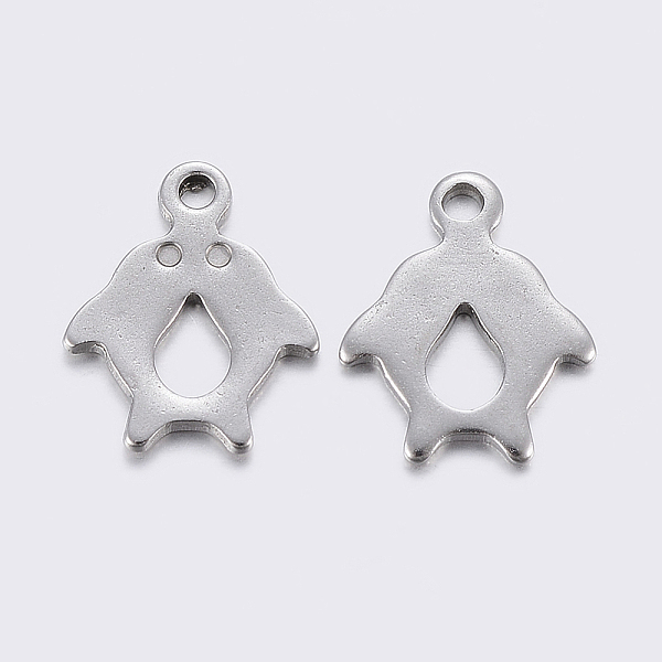 PandaHall 304 Stainless Steel Charms, Dolphin, Stainless Steel Color, 12.5x10x1mm, Hole: 1.2mm 304 Stainless Steel Dolphin 
PandaHall 304 Stainless Steel Charms, Dolphin, Stainless Steel Color, 12.5x10x1mm, Hole: 1.2mm 304 Stainless Steel Dolphin