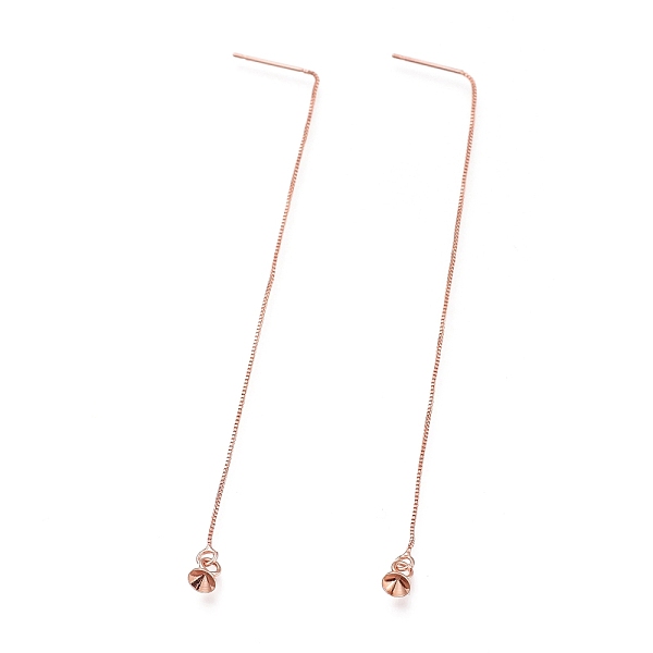 PandaHall Brass Stud Earring Findings, Ear Thread, with Box Chains and Bead Cap Pendant Bails, Rose Gold, 109mm, Pin: 0.8mm Brass Others
PandaHall Brass Stud Earring Findings, Ear Thread, with Box Chains and Bead Cap Pendant Bails, Rose Gold, 109mm, Pin: 0.8mm Brass Others
