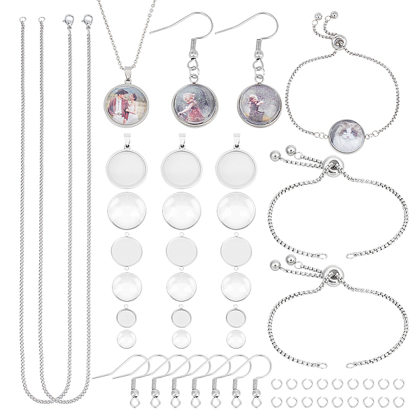 PandaHall UNICRAFTALE DIY Blank Dome Jewelry Set Making Kit Blank Pendant Cabochons Settings & Earring Hooks & Slider Bracelet Making and...
PandaHall UNICRAFTALE DIY Blank Dome Jewelry Set Making Kit Blank Pendant Cabochons Settings & Earring Hooks & Slider Bracelet Making and...