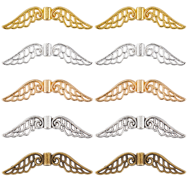 PandaHall SUNNYCLUE 100Pcs 5 Colors Tibetan Style Alloy Spacer Beads, Angel Wings, Mixed Color, 7.5x31x2.5mm, Hole: 1.4mm, 20pcs/color Alloy...
PandaHall SUNNYCLUE 100Pcs 5 Colors Tibetan Style Alloy Spacer Beads, Angel Wings, Mixed Color, 7.5x31x2.5mm, Hole: 1.4mm, 20pcs/color Alloy...