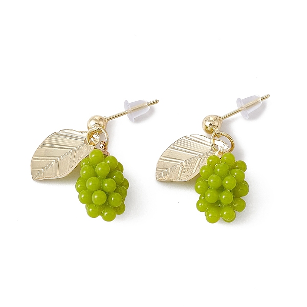PandaHall Resin Grape Shape Dangle Stud Earrings with 925 Sterling Silver Pin, Light Gold Alloy Jewelry for Women, Yellow Green, 25mm, Pin...
PandaHall Resin Grape Shape Dangle Stud Earrings with 925 Sterling Silver Pin, Light Gold Alloy Jewelry for Women, Yellow Green, 25mm, Pin...