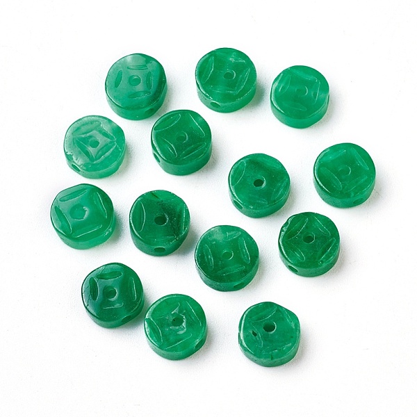 PandaHall Natural White Jade Beads, Dyed, Coins, Green, 7~8x2.5~3.5mm, Hole: 1.2mm White Jade Flat Round Green
PandaHall Natural White Jade Beads, Dyed, Coins, Green, 7~8x2.5~3.5mm, Hole: 1.2mm White Jade Flat Round Green