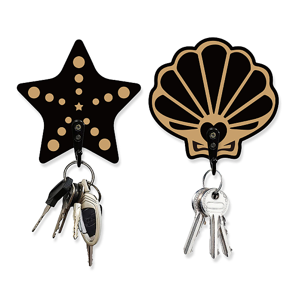 PandaHall AHANDMAKER 2 Sets Starfish Shell Key Holder, Divination Text Wall Hooks Key Holder for Wall Key Organizer Decorations, Decor..., Black
PandaHall AHANDMAKER 2 Sets Starfish Shell Key Holder, Divination Text Wall Hooks Key Holder for Wall Key Organizer Decorations, Decor..., Black