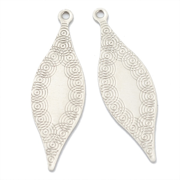 PandaHall 304 Stainless Steel Pendants, Leaf, Stainless Steel Color, 27.5x8.5x0.5mm, Hole: 1mm 304 Stainless Steel Leaf
PandaHall 304 Stainless Steel Pendants, Leaf, Stainless Steel Color, 27.5x8.5x0.5mm, Hole: 1mm 304 Stainless Steel Leaf