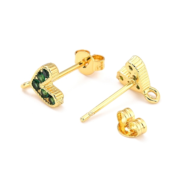 PandaHall Brass Micro Pave Cubic Zirconia Stud Earrings Finding, with Loop, Real 18K Gold Plated, Heart, Green, 8.2x7.3mm, Hole: 1.2mm, Pin...
PandaHall Brass Micro Pave Cubic Zirconia Stud Earrings Finding, with Loop, Real 18K Gold Plated, Heart, Green, 8.2x7.3mm, Hole: 1.2mm, Pin...