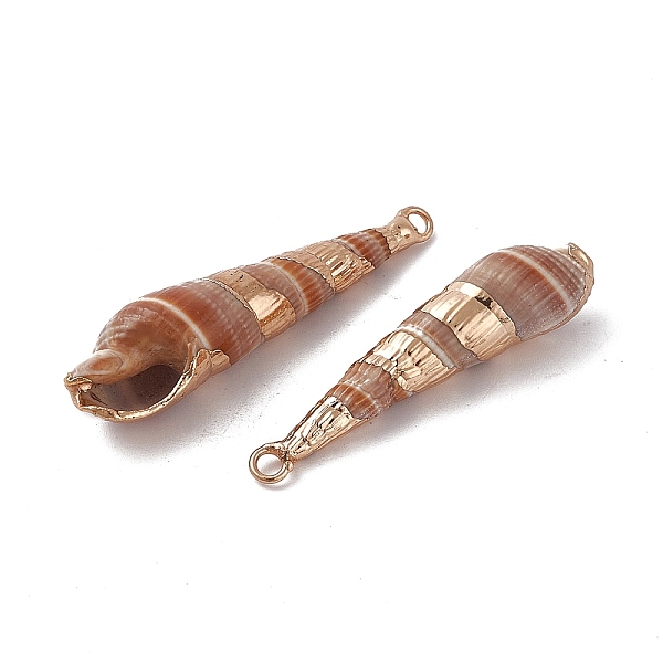 PandaHall Electroplated Natural Cowrie Shell Pendants, Shell Charms, with Light Gold Tone Brass Findings, Sienna, 32~49x8~12x8~11mm, Hole..., Brown
PandaHall Electroplated Natural Cowrie Shell Pendants, Shell Charms, with Light Gold Tone Brass Findings, Sienna, 32~49x8~12x8~11mm, Hole..., Brown