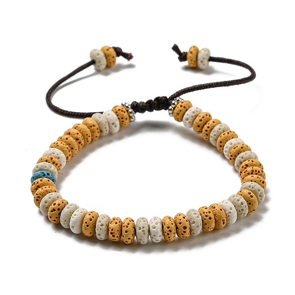 PandaHall Disc Dyed Natural Lava Rock Adjustable Braided Beaded Bracelet, with PVC Findings, Goldenrod, Inner Diameter: 2-1/8~3-3/8 inch..., Gold
PandaHall Disc Dyed Natural Lava Rock Adjustable Braided Beaded Bracelet, with PVC Findings, Goldenrod, Inner Diameter: 2-1/8~3-3/8 inch..., Gold