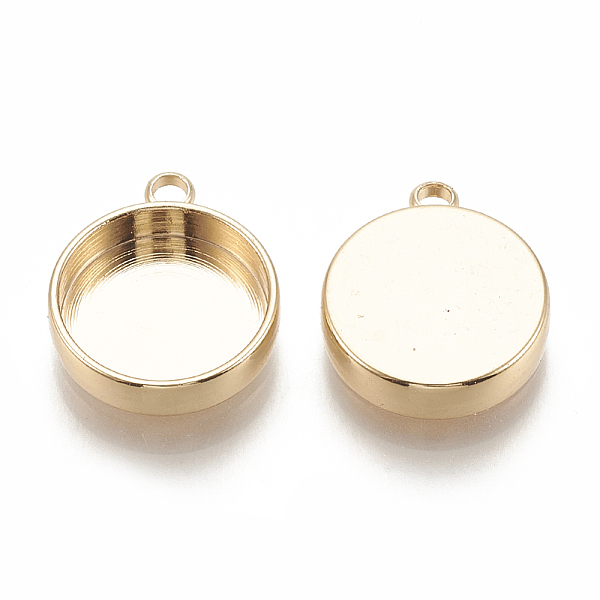 PandaHall Brass Pendant Cabochon Settings, Plain Edge Bezel Cups, Flat Round, Nickel Free, Real 18K Gold Plated, Tray: 12mm, 16x13.5x3.5mm...
PandaHall Brass Pendant Cabochon Settings, Plain Edge Bezel Cups, Flat Round, Nickel Free, Real 18K Gold Plated, Tray: 12mm, 16x13.5x3.5mm...