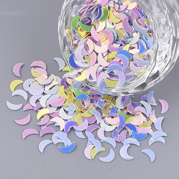 PandaHall Ornament Accessories, PVC Plastic Paillette/Sequins Beads, Moon, Mixed Color, 5x2x0.4mm, about 60000pcs/500g PVC Moon Multicolor
PandaHall Ornament Accessories, PVC Plastic Paillette/Sequins Beads, Moon, Mixed Color, 5x2x0.4mm, about 60000pcs/500g PVC Moon Multicolor