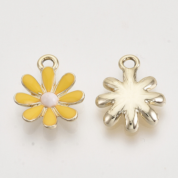 PandaHall Light Gold Plated Alloy Pendants, with Enamel, Flower, Yellow, 17.5x14.5x3mm, Hole: 2mm Alloy+Enamel Flower Yellow
PandaHall Light Gold Plated Alloy Pendants, with Enamel, Flower, Yellow, 17.5x14.5x3mm, Hole: 2mm Alloy+Enamel Flower Yellow